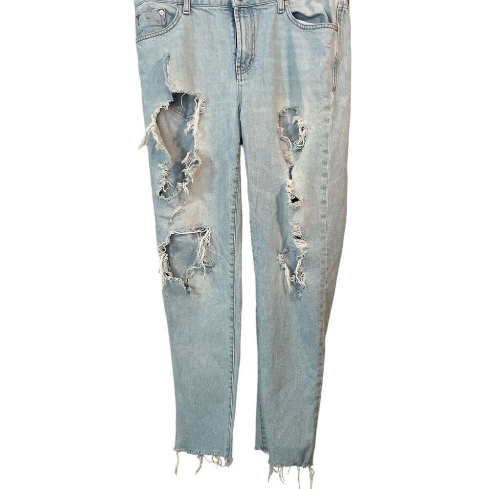 Women's Ripped Jeans, Seven7Marilyn Boyfriend,8,Blue, Preloved in good condition